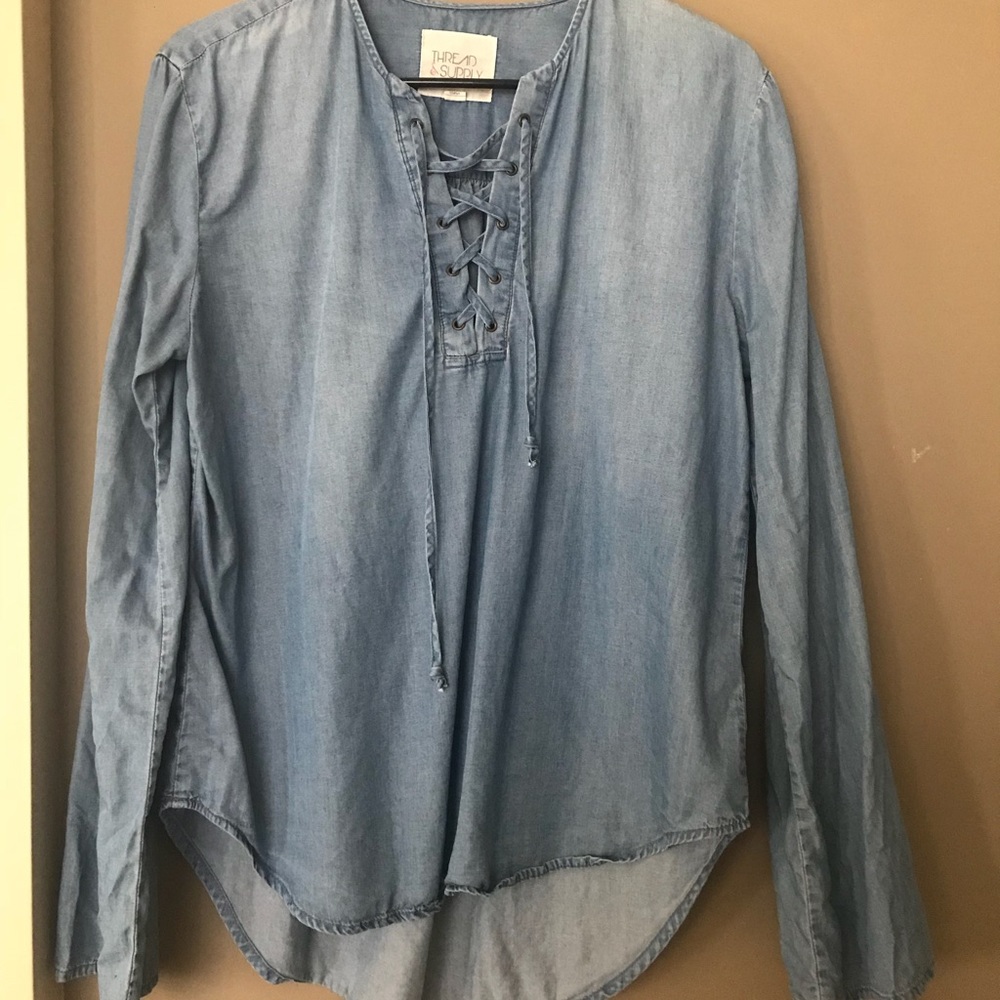 denim top
